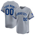 Custom Kansas City Royals Active Player Gray HOLBERT 2024 Alternate Limited Stitched Jersey