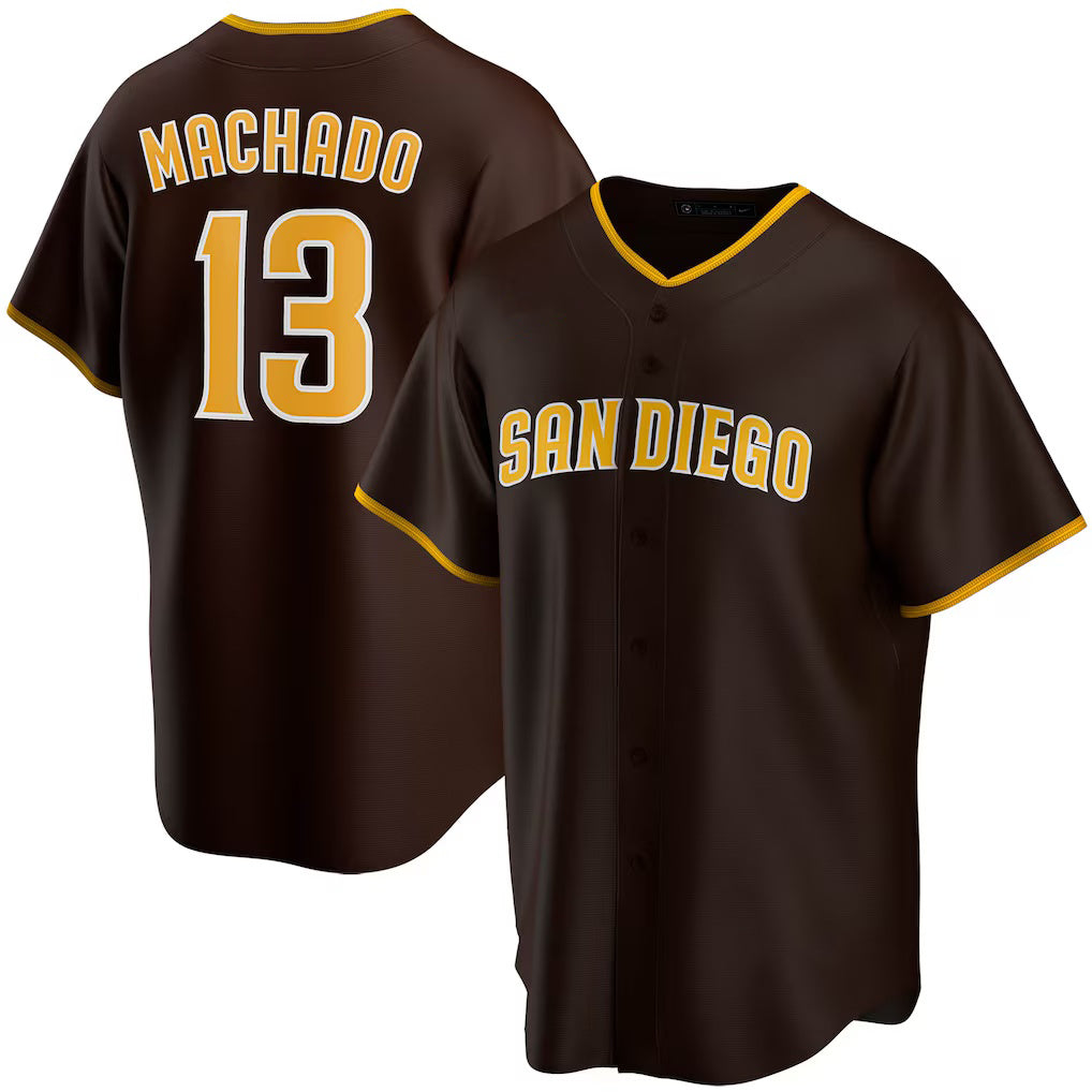 San Diego Padres #13 Manny Machado Brown HOLBERT Alternate Replica Player Jersey