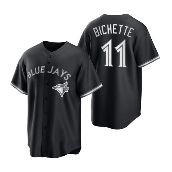 Toronto Blue Jays #11 Bo Bichette Black HOLBERT Stitched Cool Base Jersey