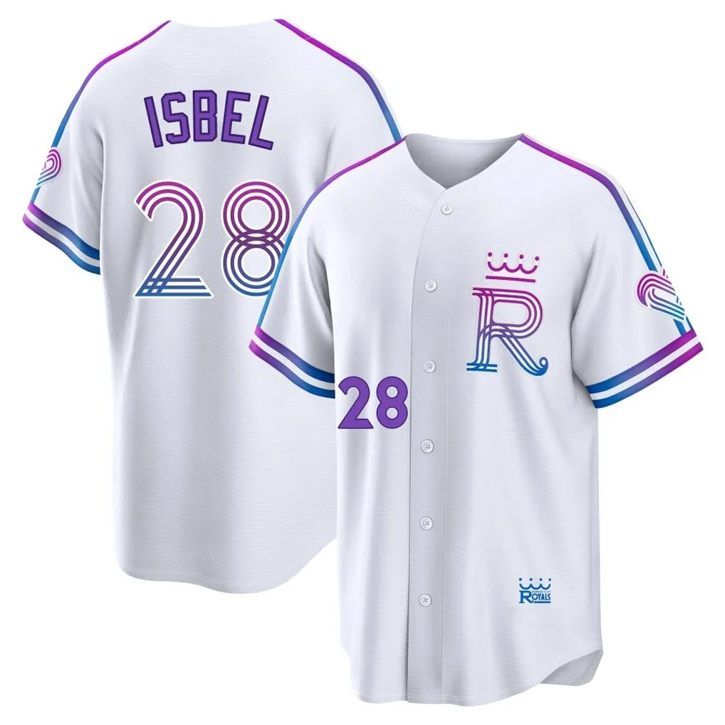 Kansas City Royals #28 Kyle Isbel Player White HOLBERT 2026 City Connect Limited Home Stitched Jerseys
