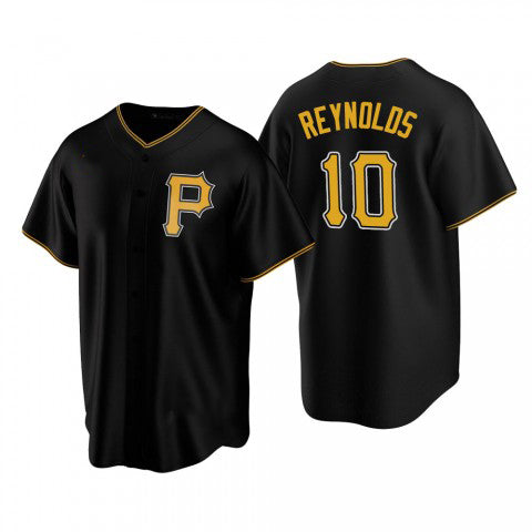 Pittsburgh Pirates #10 Bryan Reynolds Black HOLBERT Alternate Team Logo Cool base Jersey