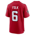 A.Falcons #6 Nick Folk Red HOLBERT Team Game Jersey