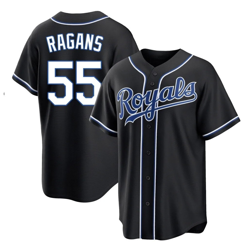 Kansas City Royals #55 Cole Ragans Player Black HOLBERT Carbon Fashion Home Game Stitched Jerseys