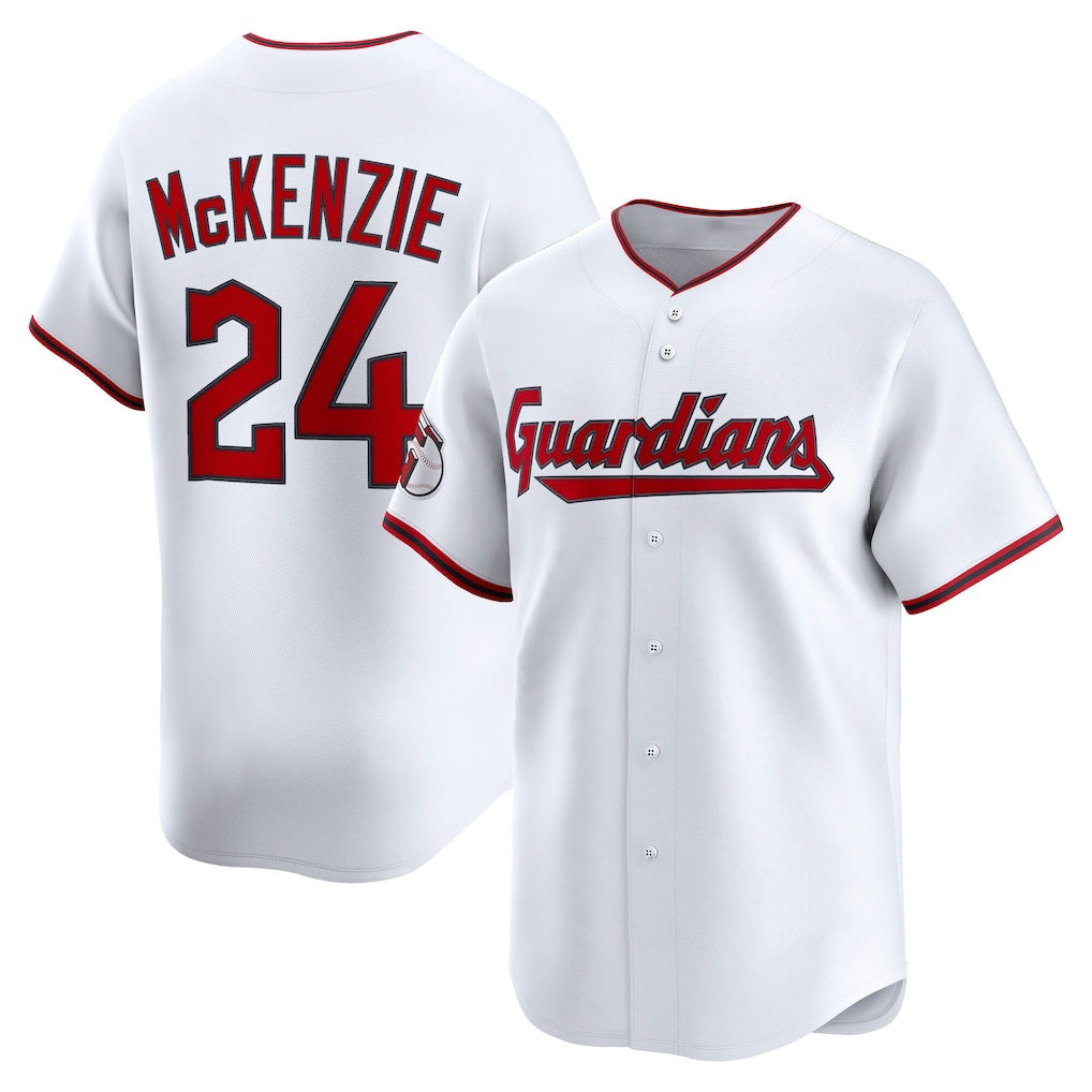 Cleveland Guardians #24 Triston McKenzie White HOLBERT Home Limited Player Jersey