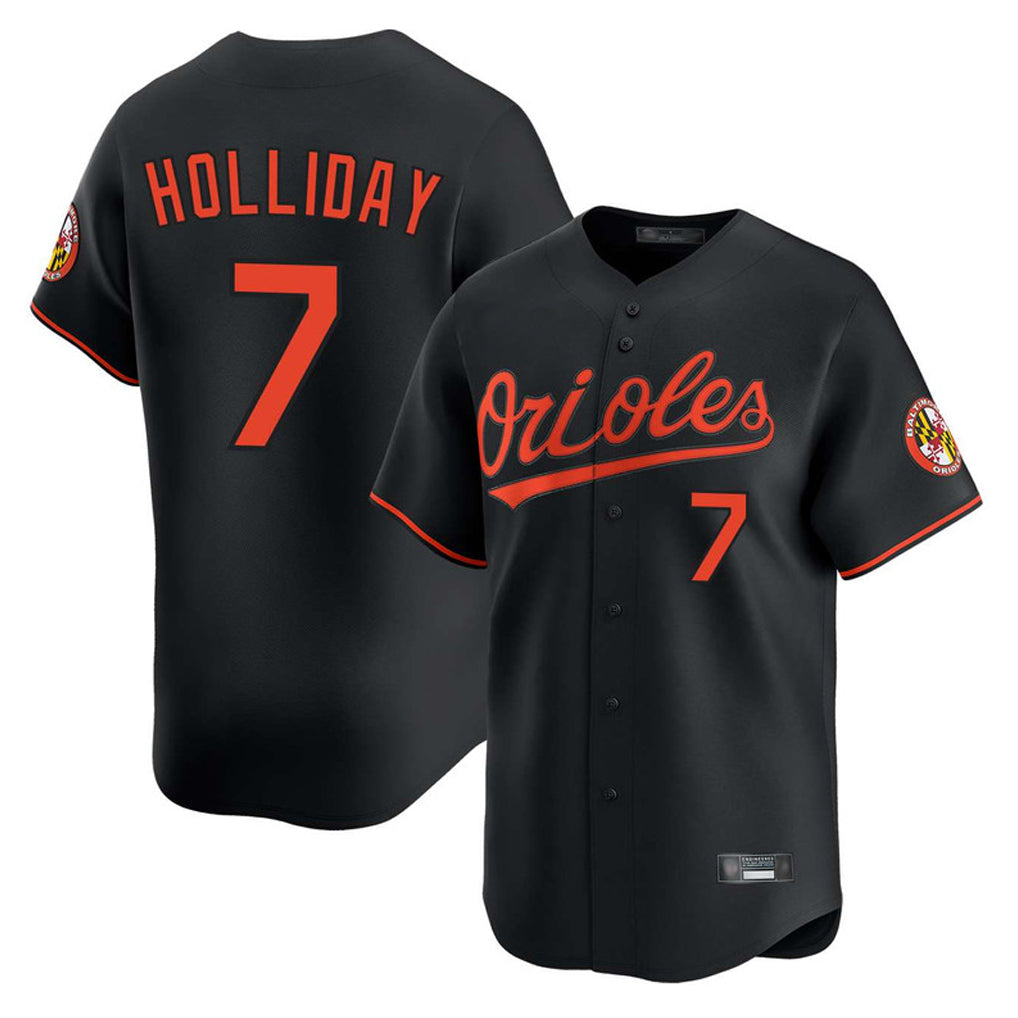 Baltimore Orioles #7 Jackson Holliday Player Black HOLBERT Limited Home Game Stitched Jerseys