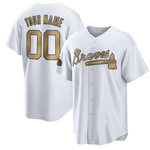 Custom Atlanta Braves Active Player 2022 All-Star Cool Base White HOLBERT Stitched Jersey