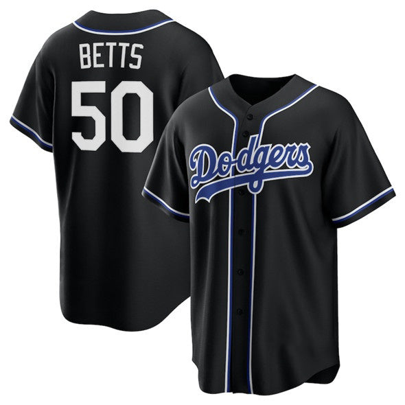 Los Angeles Dodgers #50 Mookie Betts Black HOLBERT Lights Out Limited Stitched Jersey