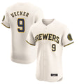 Milwaukee Brewers #9 Bob Uecker Player Cream HOLBERT Home Limited Elite Stitched Jerseys