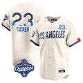 Los Angeles Dodgers #23 Kyle Tucker Player Cream HOLBERT World Series Meet City Connect Limited Home Stitched Jerseys