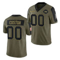 Custom W.Football Team Olive HOLBERT ACTIVE PLAYER 2021 Salute To Service Limited Stitched Jersey