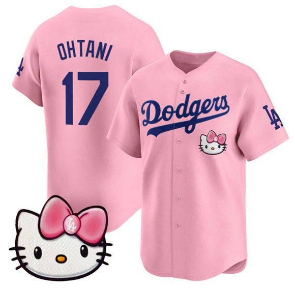 Los Angeles Dodgers #17 Shohei Ohtani Pink HOLBERT 2025 Hello Kitty Vapor Limited Stitched Jersey
