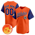 Custom Oakland Athletics x Dragon Ball Royal Orange HOLBERT Vapor Premier Limited Jersey - All Stitched