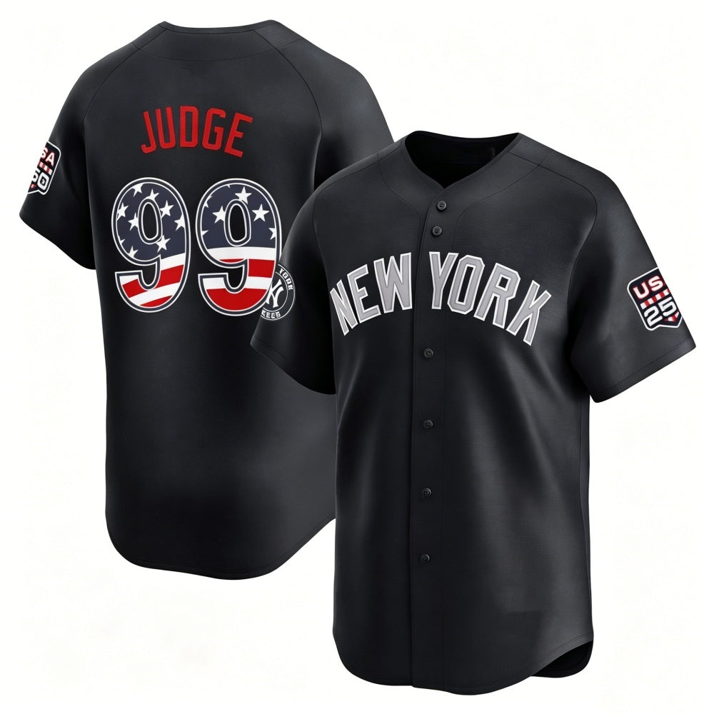 New York Yankees #99 Aaron Judge Navy HOLBERT USA 250 Fourth of July Limited Stitched Jersey