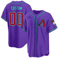 Custom Arizona Diamondbacks 2024 Cool Base Jersey V2 ¨C All Stitched-Purple HOLBERT