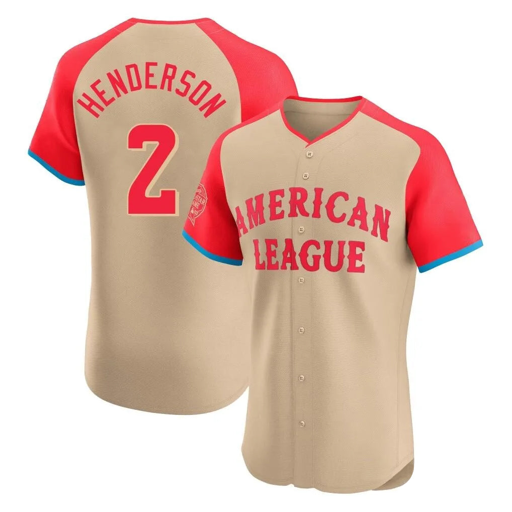 Baltimore Orioles #2 Gunnar Henderson Player Cream HOLBERT American League All-Star Limited Elite Home Game Stitched Jerseys