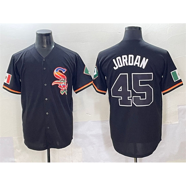 Chicago White Sox #45 Michael Jordan Black HOLBERT Mexico Limited Stitched Jersey