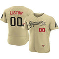 Custom Arizona Diamondbacks ACTIVE PLAYER 2021 Gold HOLBERT City Connect Flex Base Stitched Jersey