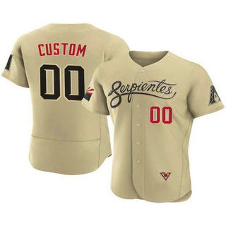 Custom Arizona Diamondbacks ACTIVE PLAYER 2021 Gold HOLBERT City Connect Flex Base Stitched Jersey
