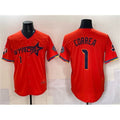 Houston Astros #1 Carlos Correa Orange HOLBERT 2025 City Connect With Texas Patch Limited Stitched Jersey