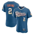 Milwaukee Brewers #2 Brice Turang Player Blue HOLBERT 2026 City Connect Home Limited Elite Stitched Jerseys