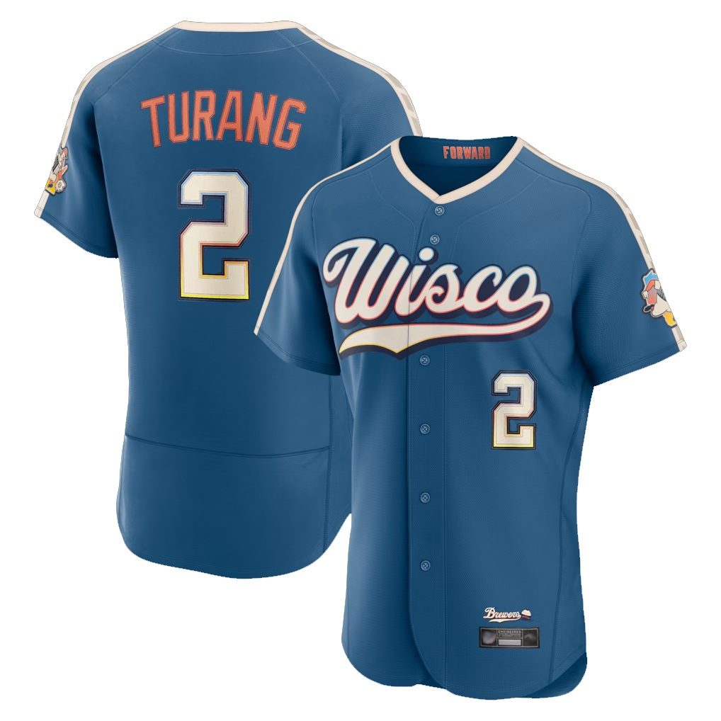 Milwaukee Brewers #2 Brice Turang Player Blue HOLBERT 2026 City Connect Home Limited Elite Stitched Jerseys