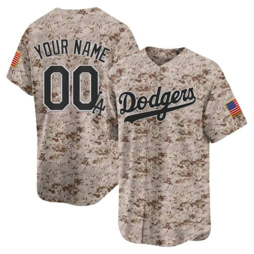 Custom Los Angeles Dodgers USMC Alternate Vapor Premier Limited Jersey ¨C Desert HOLBERT