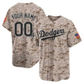 Custom Los Angeles Dodgers USMC Alternate Vapor Premier Limited Jersey ¨C Desert HOLBERT