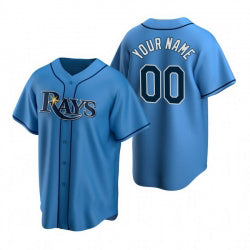 Custom Tampa Bay Rays Light Blue HOLBERT Stitched Cool Base Jersey