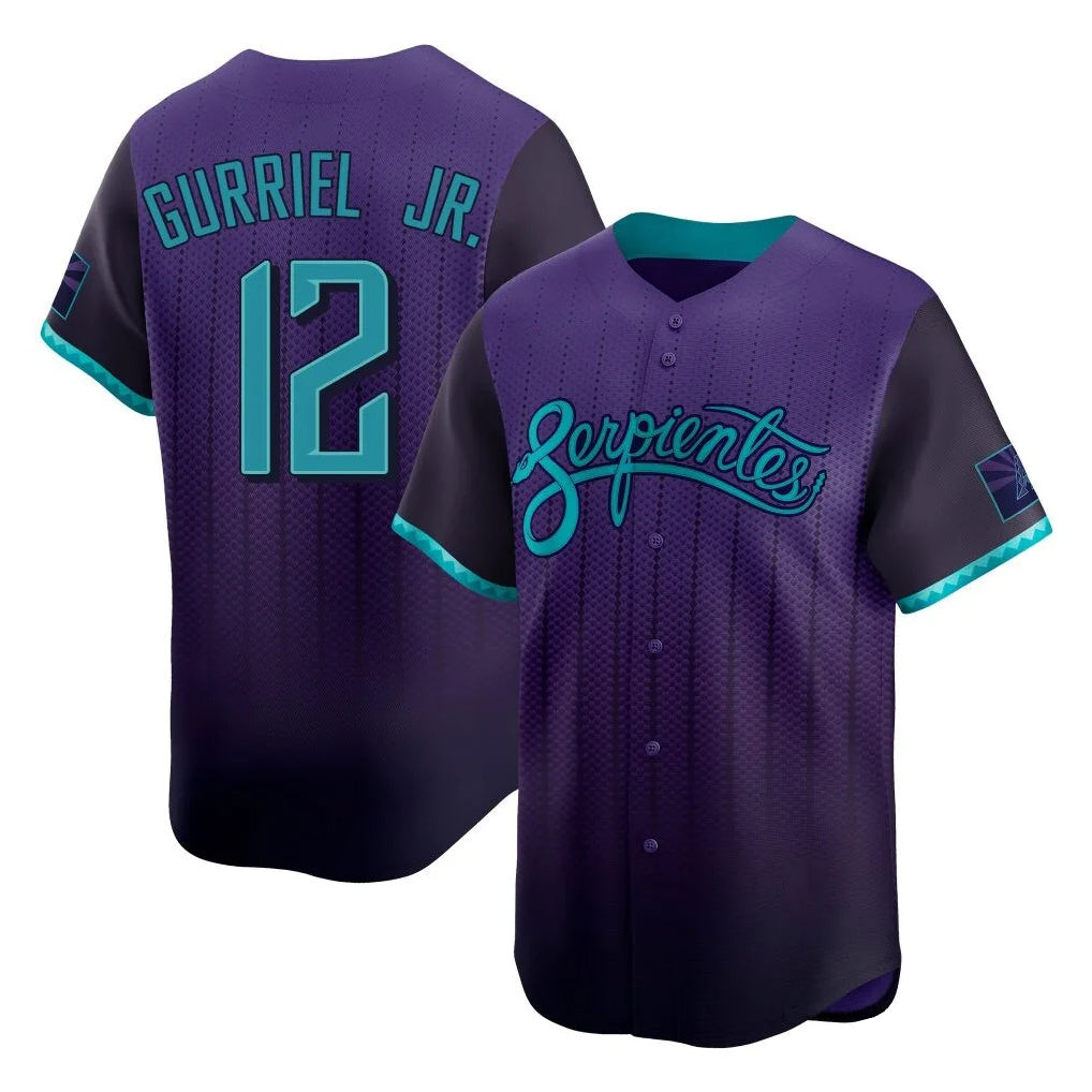 Arizona Diamondbacks #12 Lourdes Gurriel Jr Player Purple HOLBERT City Connect Limited Home Game Stitched Jerseys