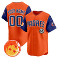 Custom San Diego Padres x Dragon Ball Royal Orange HOLBERT Vapor Premier Limited Jersey - All Stitched