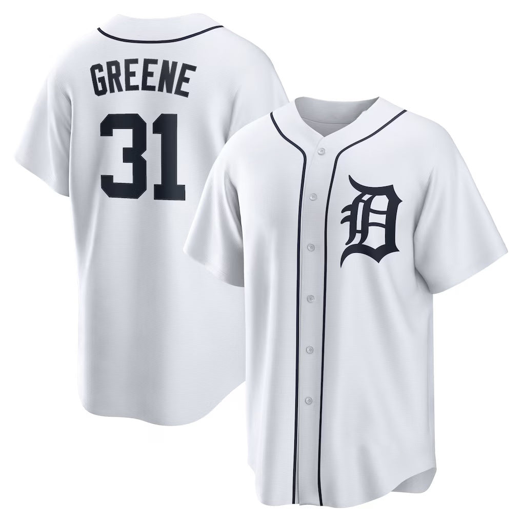 Detroit Tigers #31 Riley Greene White HOLBERT Replica Player Jersey