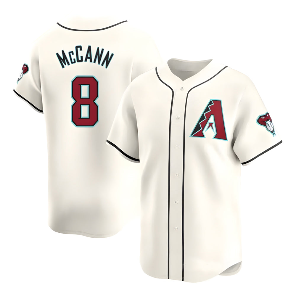 Arizona Diamondbacks #8 James McCann Player Cream HOLBERT Limited Home Game Stitched Jerseys