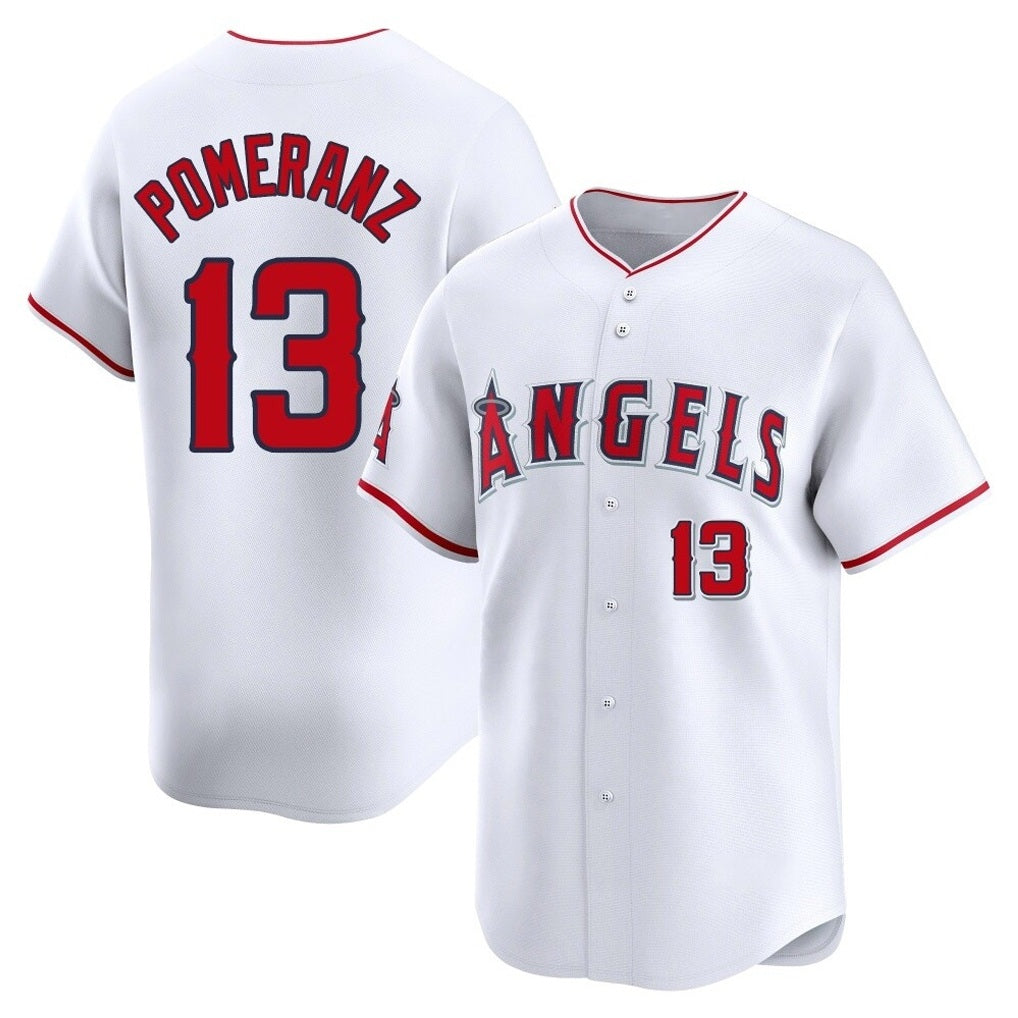 Los Angeles Angels #13 Drew Pomeranz Player White HOLBERT Limited Home Stitched Jerseys