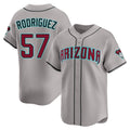 Arizona Diamondbacks #57 Eduardo Rodriguez Player Gray HOLBERT Road Limited Home Game Stitched Jerseys