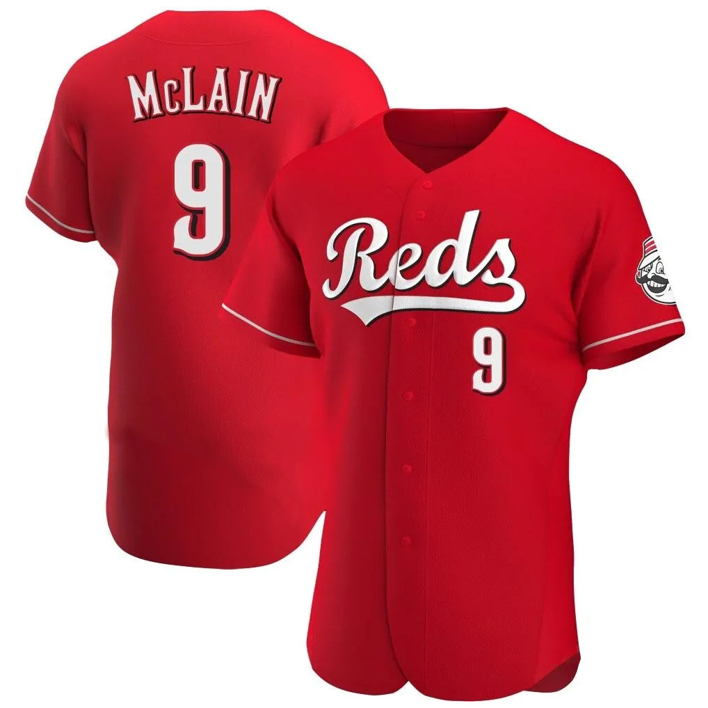 Cincinnati Reds #9 Matt McLain Player Red HOLBERT Limited Elite Home Stitched Jerseys