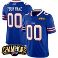 Custom B.Bills Active Player Blue HOLBERT 2023 F.U.S.E. AFC East Champions Ptach Stitched Jersey