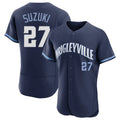 Chicago Cubs #27 Seiya Suzuki Player Navy HOLBERT City Connect Limited Elite Home Stitched Jerseys