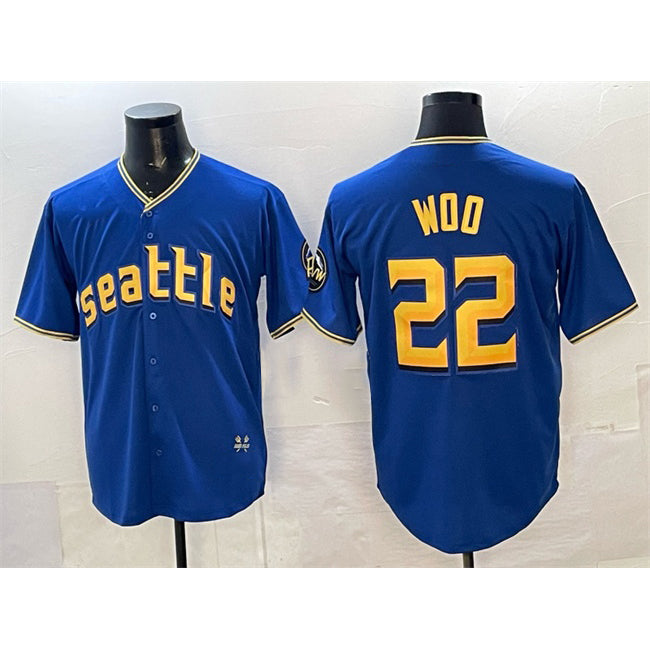 Seattle Mariners #22 Bryan Woo Royal HOLBERT 2025 Limited Stitched jersey