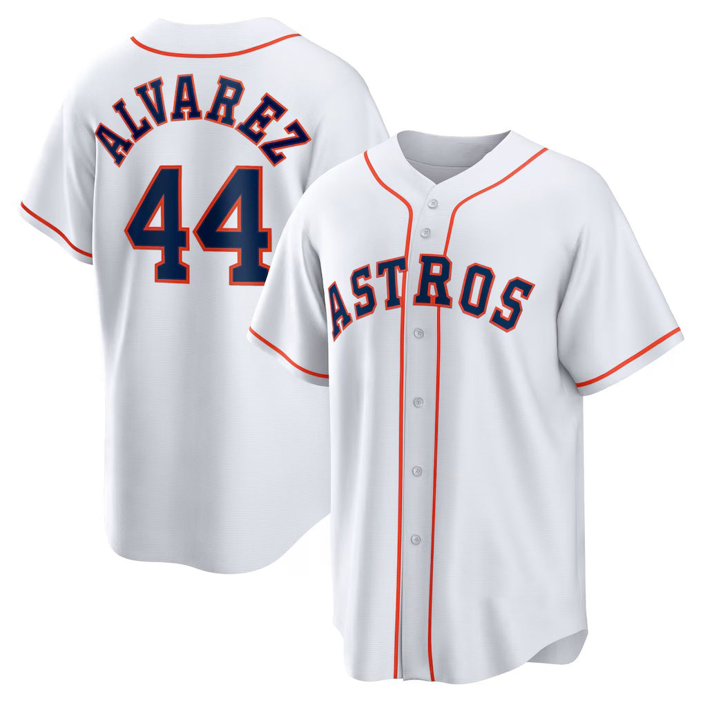 Houston Astros #44 Yordan ¨¢lvarez White HOLBERT Home Replica Player Jersey