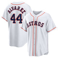 Houston Astros #44 Yordan ¨¢lvarez White HOLBERT Home Replica Player Jersey