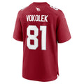 A.Cardinals #81 Travis Vokolek Cardinal HOLBERT Team Game Jersey