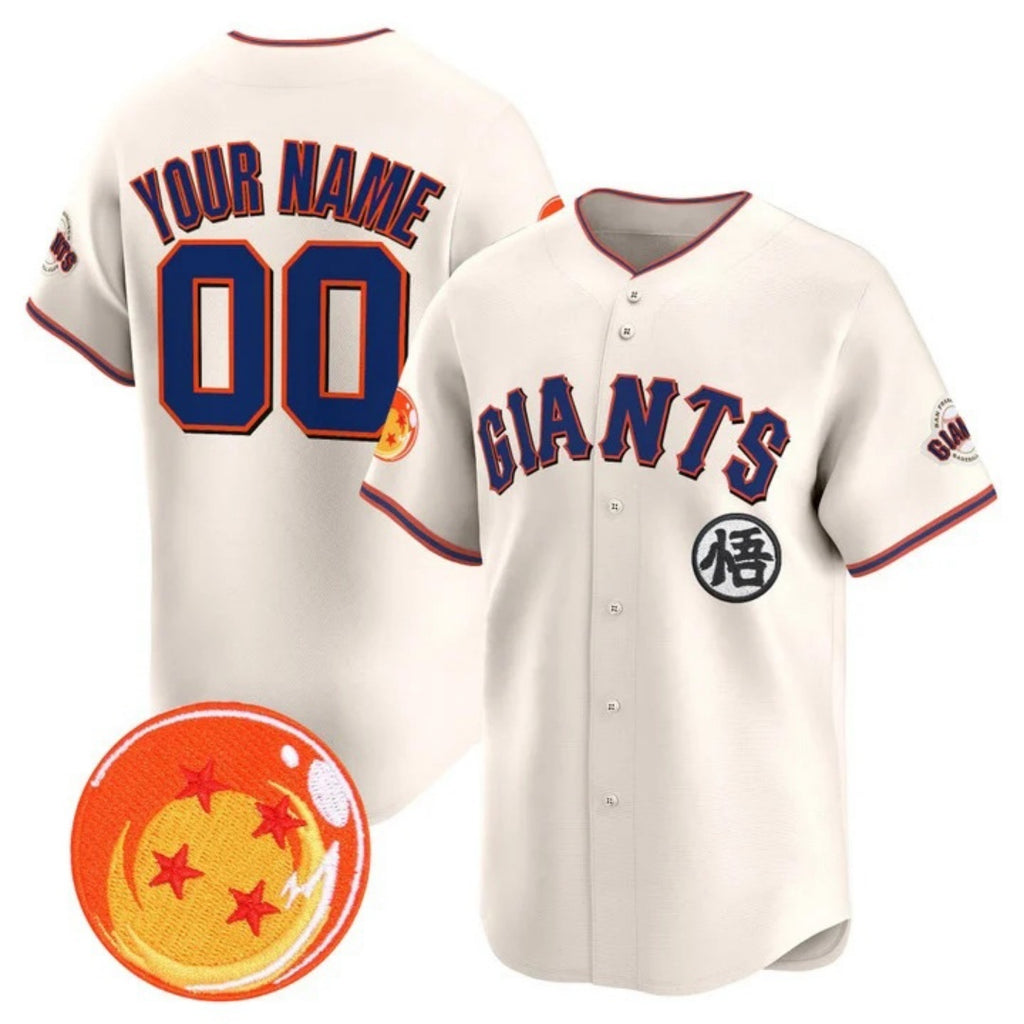 Custom San Francisco Giants x Dragon Ball Cream HOLBERT Vapor Premier Limited Jersey - All Stitched