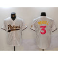 San Diego Padres #3 Jackson Merrill white HOLBERT Cool Base Stitched Jersey 2