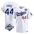 Los Angeles Dodgers #44 Andy Pages Player White HOLBERT World Series Limited Home Stitched Jerseys