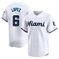 Miami Marlins #6 Otto Lopez Player White HOLBERT Home Limited Stitched Jerseys