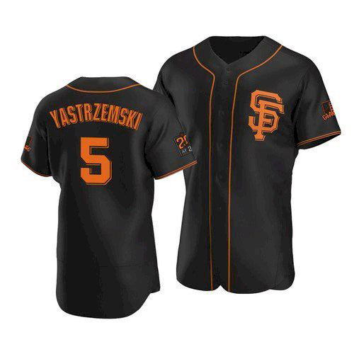 San Francisco Giants #5 Mike Yastrzemski 2020 Black HOLBERT Jersey