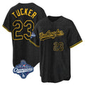 Los Angeles Dodgers #23 Kyle Tucker Player Black Gold HOLBERT World Series Meet Limited Home Stitched Jerseys