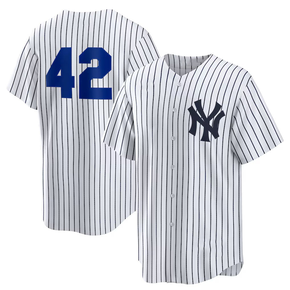 New York Yankees #42 Jackie Robinson White HOLBERT Home 2025 Day Replica Jersey