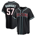 Arizona Diamondbacks #57 Eduardo Rodriguez Player Black HOLBERT Home Game Stitched Jerseys