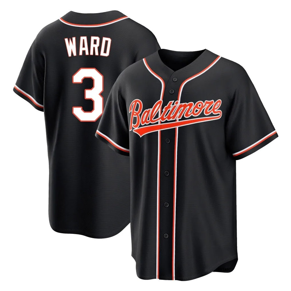 Baltimore Orioles #3 Taylor Ward Player Black HOLBERT Out Home Game Stitched Jerseys